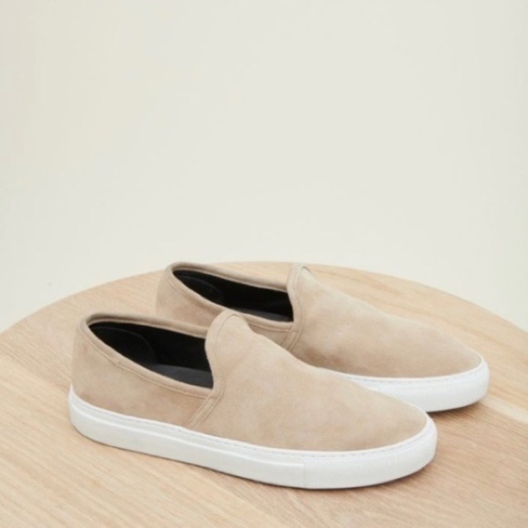 Jenni Kayne Suede Lounger Sneaker, tan, EUC - Picture 1 of 10